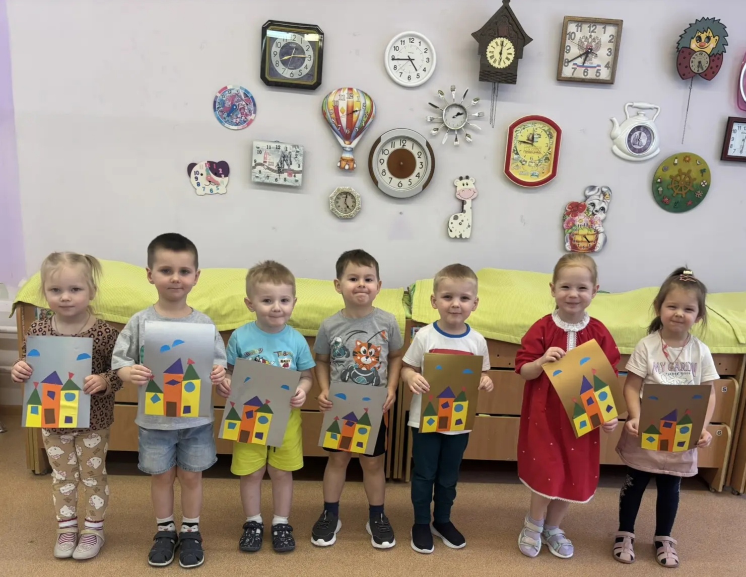 Аппликация «Домики».
